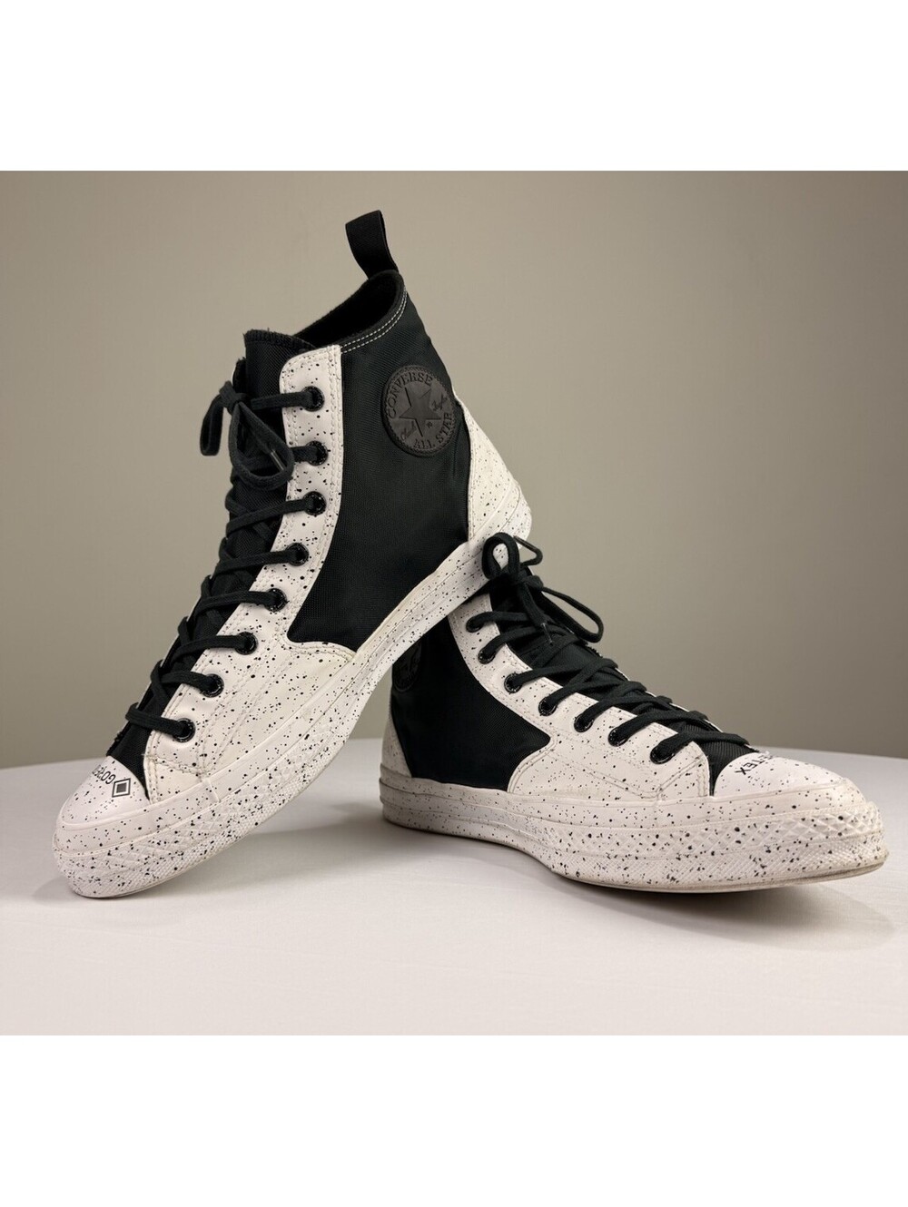 Converse Chuck 70 High Gore-Tex Paint Splatter Black White Mens 13 165939C⁠